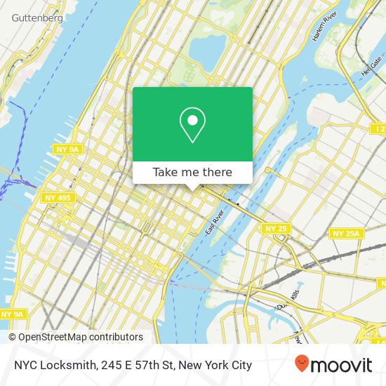 NYC Locksmith, 245 E 57th St map