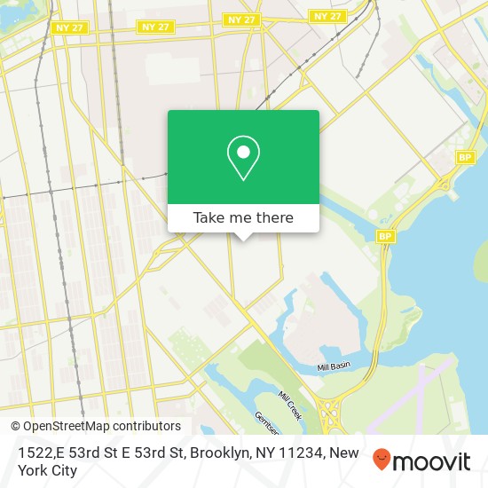 Mapa de 1522,E 53rd St E 53rd St, Brooklyn, NY 11234