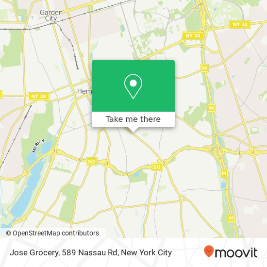 Jose Grocery, 589 Nassau Rd map