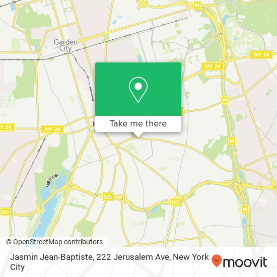 Mapa de Jasmin Jean-Baptiste, 222 Jerusalem Ave