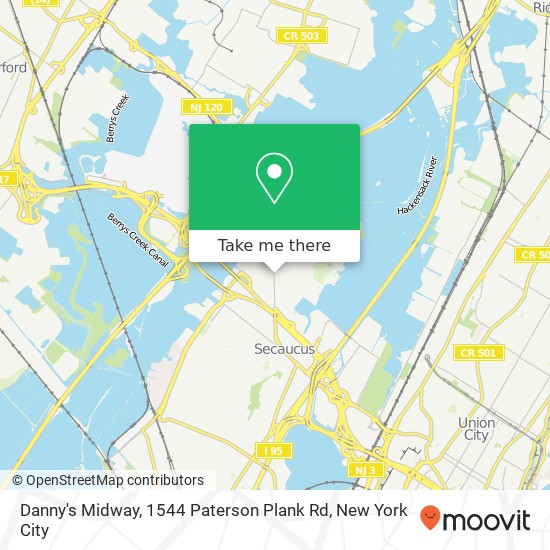 Danny's Midway, 1544 Paterson Plank Rd map