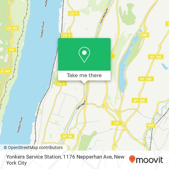 Mapa de Yonkers Service Station, 1176 Nepperhan Ave