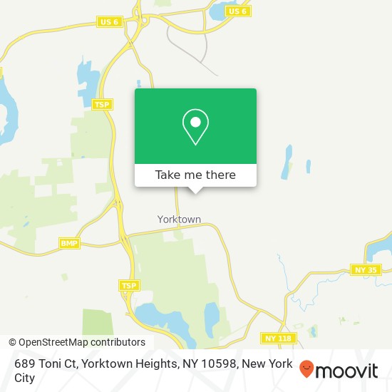 Mapa de 689 Toni Ct, Yorktown Heights, NY 10598