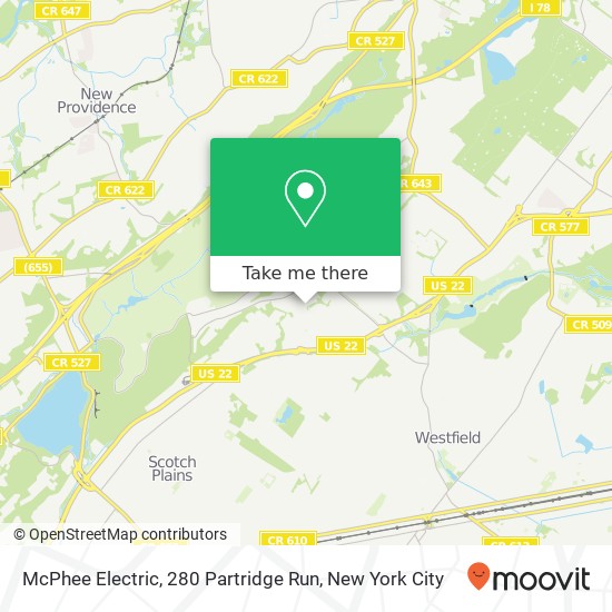 Mapa de McPhee Electric, 280 Partridge Run