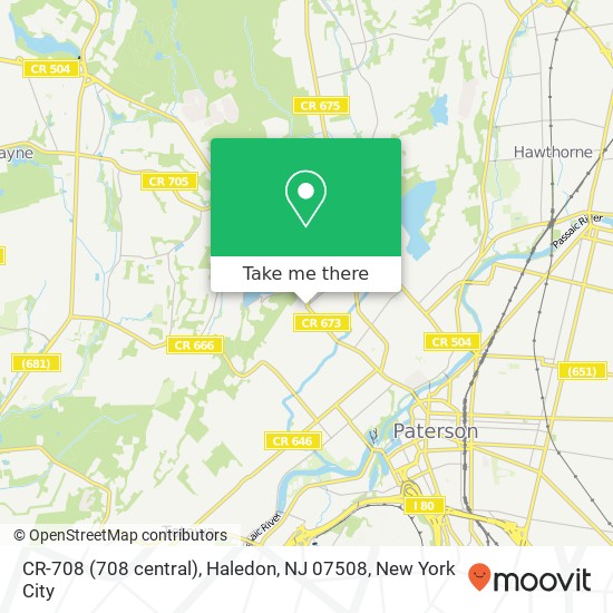 CR-708 (708 central), Haledon, NJ 07508 map