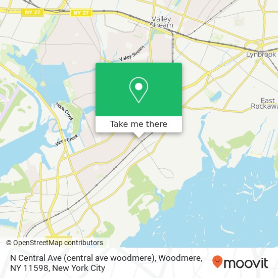 N Central Ave (central ave woodmere), Woodmere, NY 11598 map