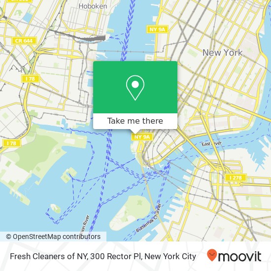 Mapa de Fresh Cleaners of NY, 300 Rector Pl