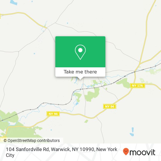 104 Sanfordville Rd, Warwick, NY 10990 map