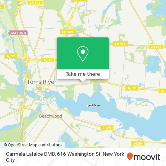 Carmela Lafalce DMD, 616 Washington St map