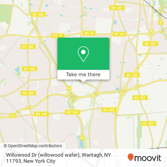 Willowood Dr (willowood wafer), Wantagh, NY 11793 map