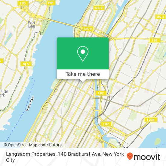 Mapa de Langsaom Properties, 140 Bradhurst Ave