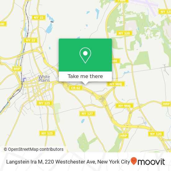 Langstein Ira M, 220 Westchester Ave map