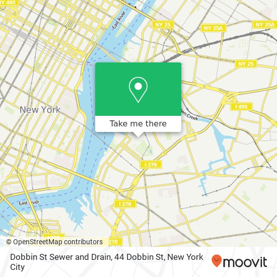 Mapa de Dobbin St Sewer and Drain, 44 Dobbin St