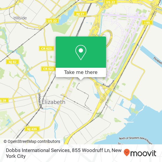 Mapa de Dobbs International Services, 855 Woodruff Ln