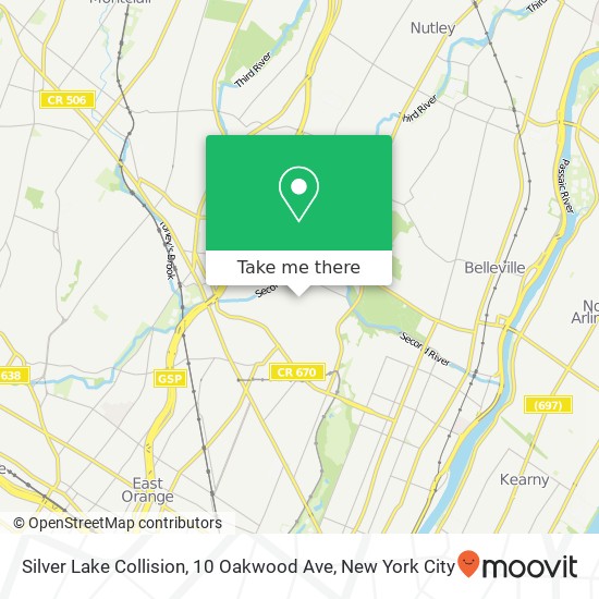Mapa de Silver Lake Collision, 10 Oakwood Ave