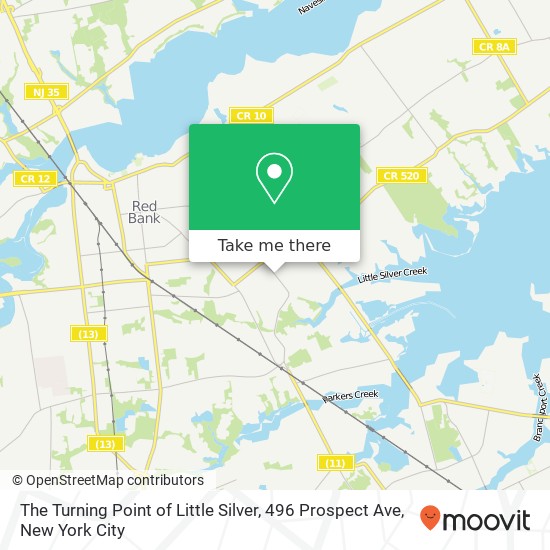 Mapa de The Turning Point of Little Silver, 496 Prospect Ave