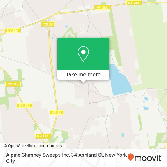 Alpine Chimney Sweeps Inc, 34 Ashland St map