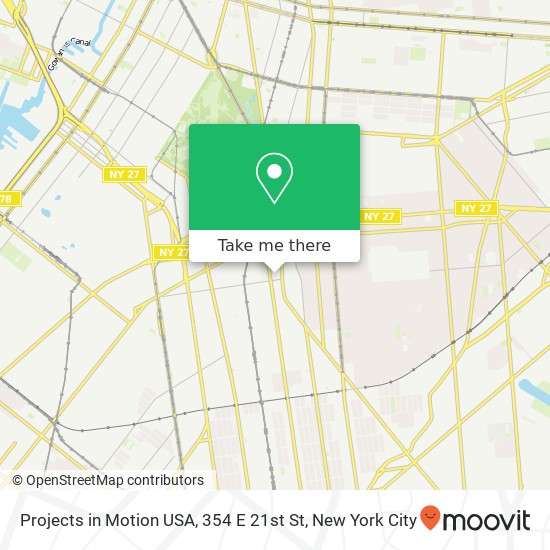 Projects in Motion USA, 354 E 21st St map