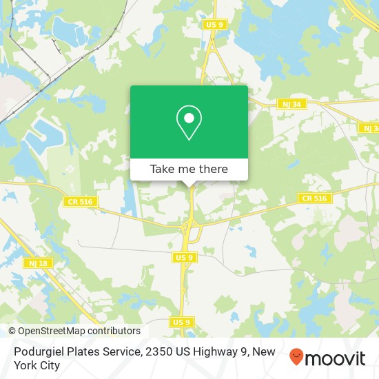 Podurgiel Plates Service, 2350 US Highway 9 map