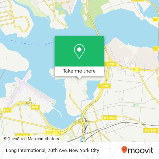 Mapa de Long International, 20th Ave