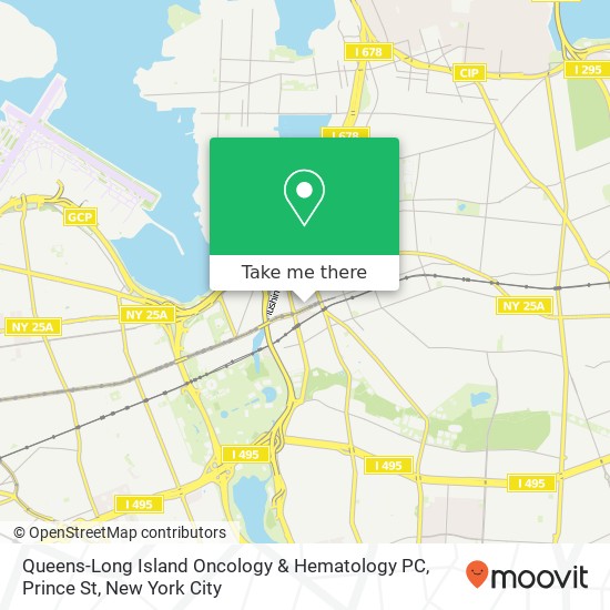 Queens-Long Island Oncology & Hematology PC, Prince St map
