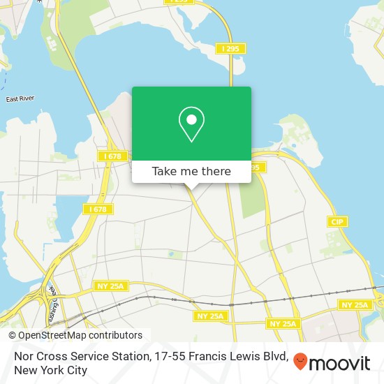 Mapa de Nor Cross Service Station, 17-55 Francis Lewis Blvd