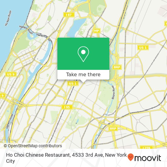 Ho Choi Chinese Restaurant, 4533 3rd Ave map