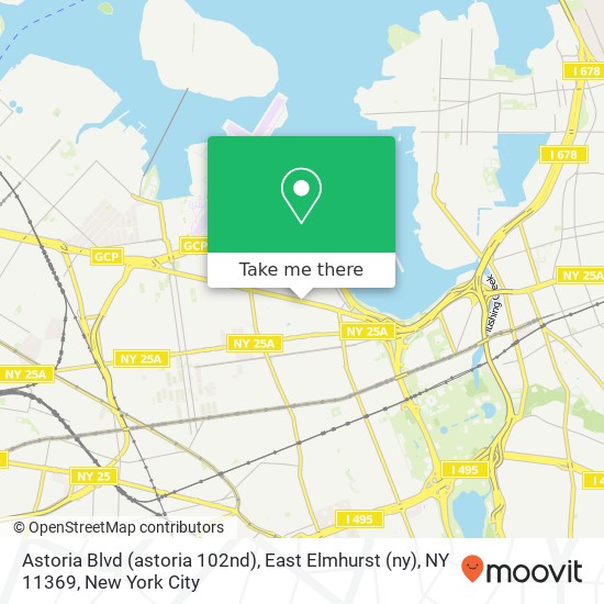 Mapa de Astoria Blvd (astoria 102nd), East Elmhurst (ny), NY 11369