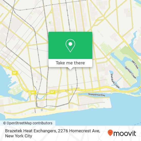 Mapa de Brazetek Heat Exchangers, 2276 Homecrest Ave
