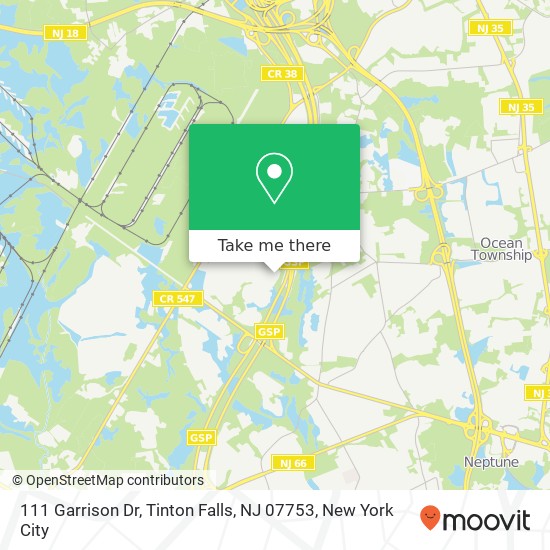 111 Garrison Dr, Tinton Falls, NJ 07753 map