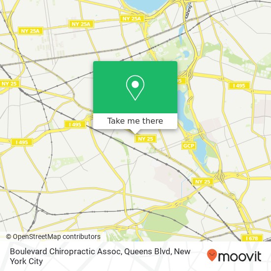 Boulevard Chiropractic Assoc, Queens Blvd map