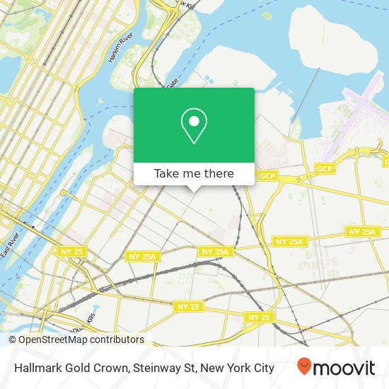 Hallmark Gold Crown, Steinway St map