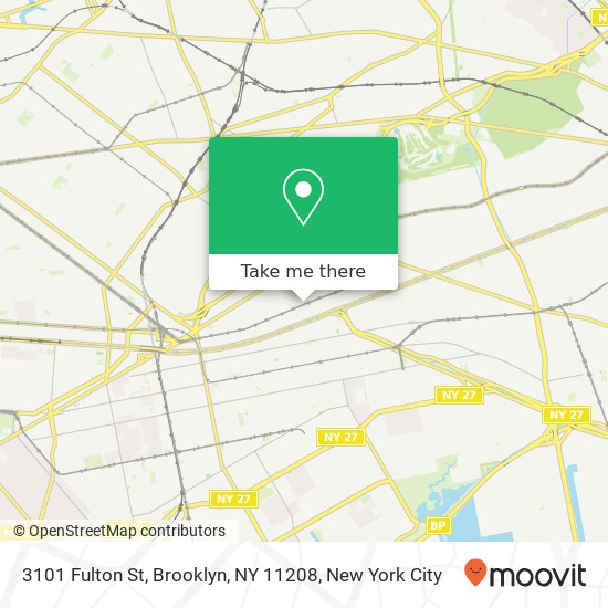 Mapa de 3101 Fulton St, Brooklyn, NY 11208