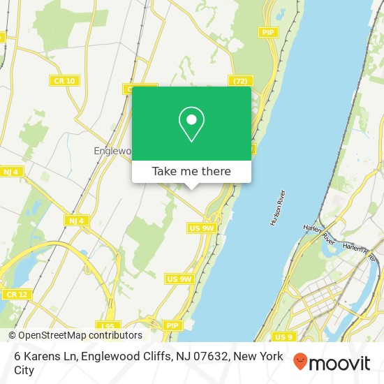 Mapa de 6 Karens Ln, Englewood Cliffs, NJ 07632
