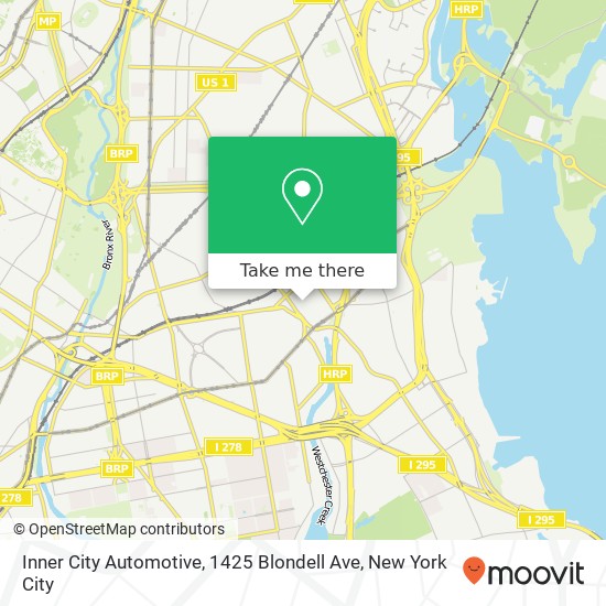 Mapa de Inner City Automotive, 1425 Blondell Ave
