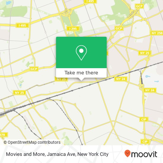 Movies and More, Jamaica Ave map