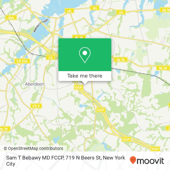 Mapa de Sam T Bebawy MD FCCP, 719 N Beers St