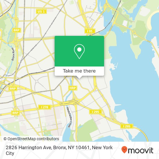 Mapa de 2826 Harrington Ave, Bronx, NY 10461