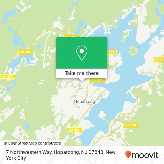 Mapa de 7 Northwestern Way, Hopatcong, NJ 07843