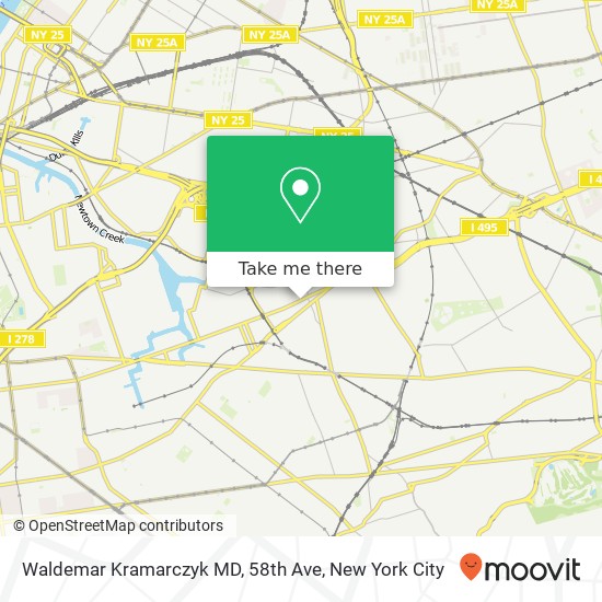 Waldemar Kramarczyk MD, 58th Ave map