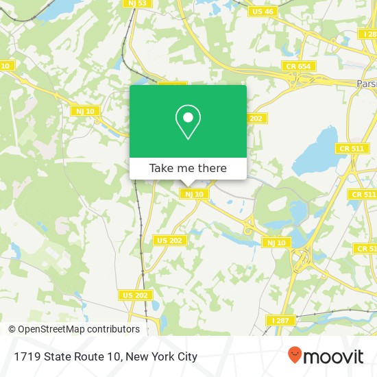 Mapa de 1719 State Route 10, Morris Plains, NJ 07950