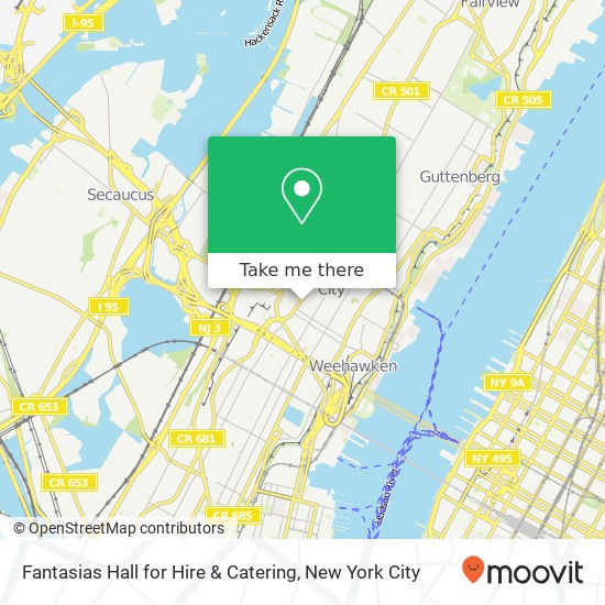 Fantasias Hall for Hire & Catering map