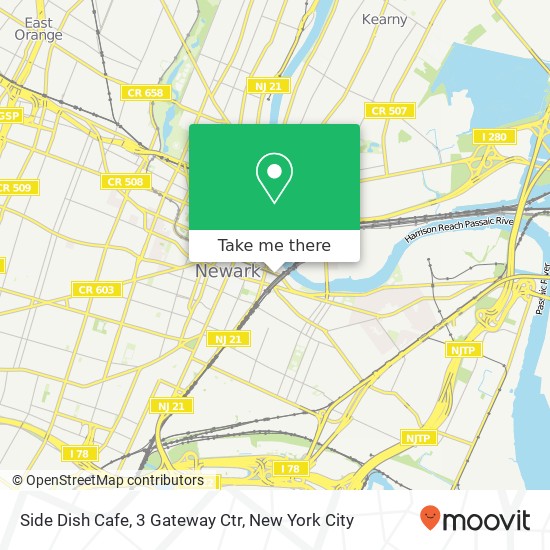 Mapa de Side Dish Cafe, 3 Gateway Ctr