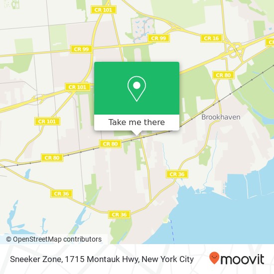 Sneeker Zone, 1715 Montauk Hwy map