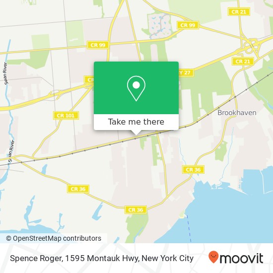 Spence Roger, 1595 Montauk Hwy map