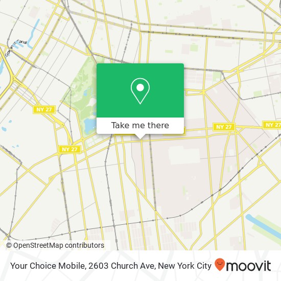 Mapa de Your Choice Mobile, 2603 Church Ave