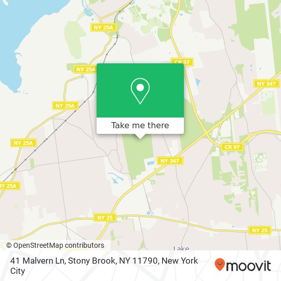 Mapa de 41 Malvern Ln, Stony Brook, NY 11790