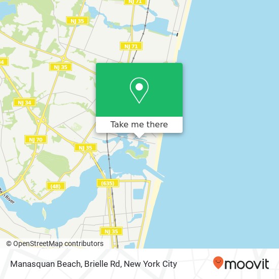 Mapa de Manasquan Beach, Brielle Rd