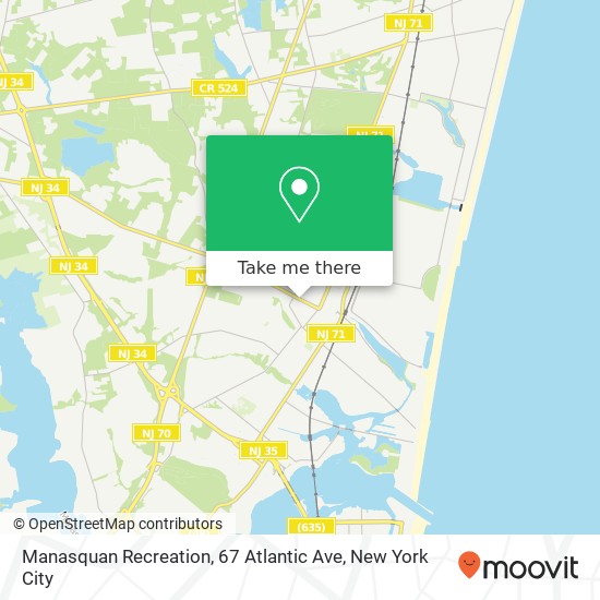 Mapa de Manasquan Recreation, 67 Atlantic Ave