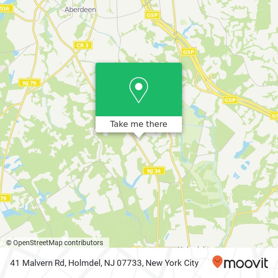 41 Malvern Rd, Holmdel, NJ 07733 map